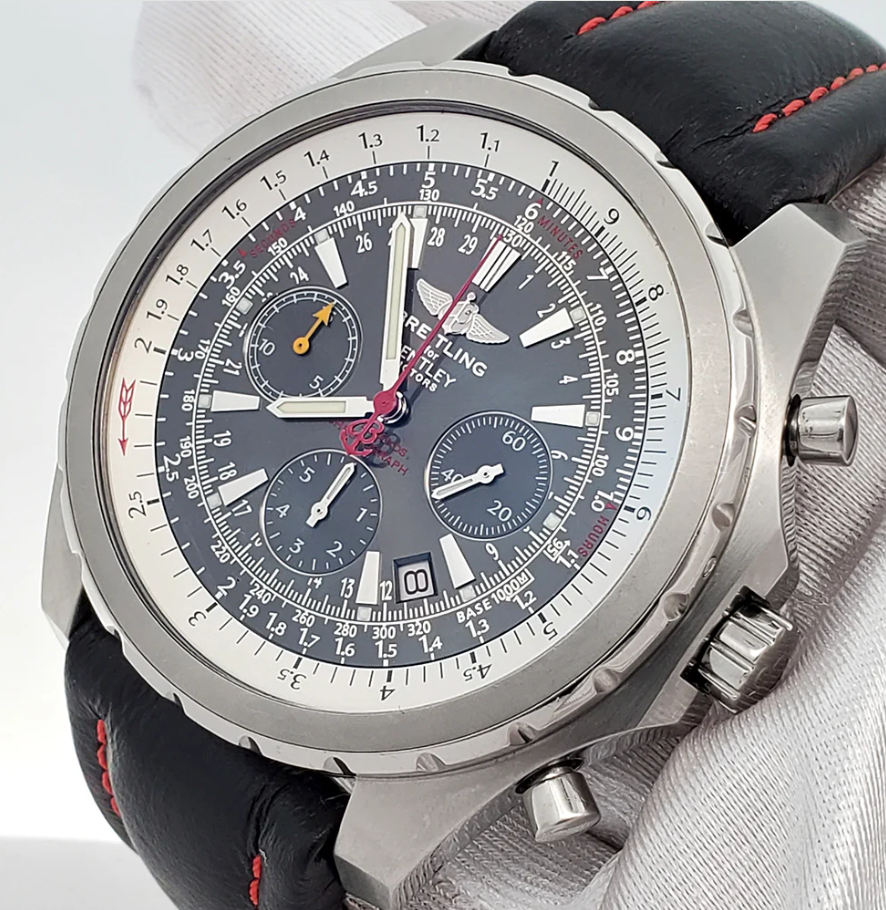 Breitling Bentley 48mm Motors T Grey Dial Chronograph Mens Watch A25363