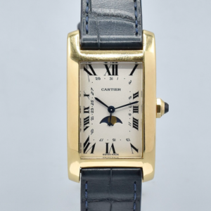 CARTIER TANK AMERICAINE MOON PHASE REF. 819907 YELLOW GOLD