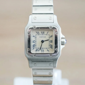 Cartier - Santos Curved 9057 blue index steel - 1990s