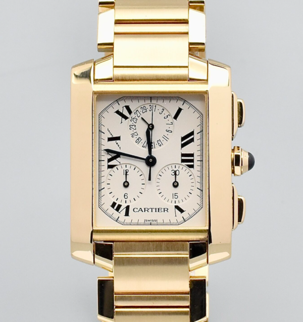 CARTIER TANK FRANCAISE CHRONOFLEX REF.1830 WITH PAPERS
