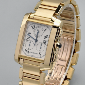 CARTIER TANK FRANCAISE CHRONOFLEX REF.1830 WITH PAPERS