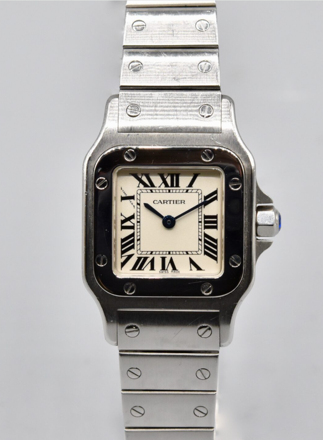 CARTIER SANTOS GALBÉE REF.1565 STAINLESS STEEL WITH PAPERS
