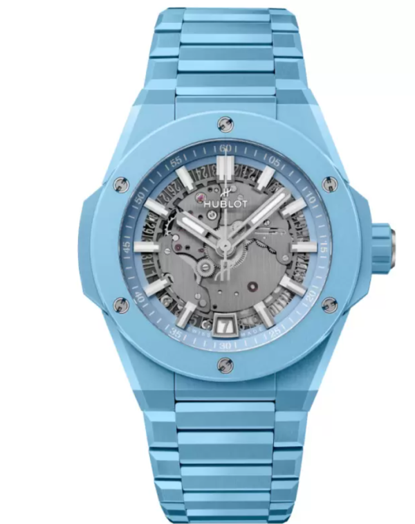 Hublot Big Bang Integrated Time Only Sky Blue Ceramic Watch