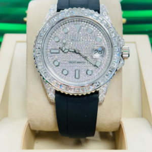 Rolex Yacht-Master 226659 White Gold 42 Oyster flex Custom Diamond Bezel & Custom Diamond Case & Custom Pave Dial