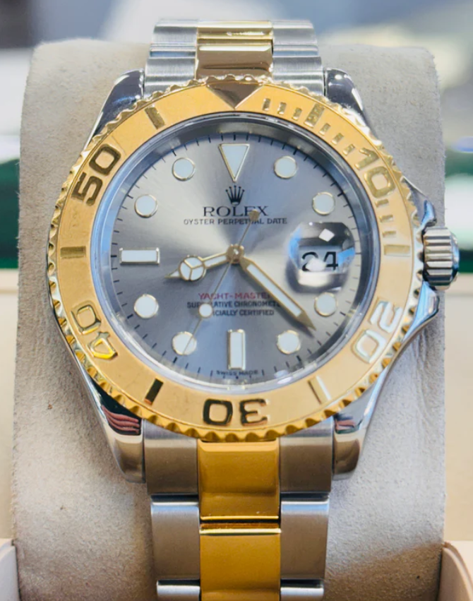 Rolex Yacht-Master 40 16623 Silver Dial Gold and Steel FULL SET BOX & PAPERS